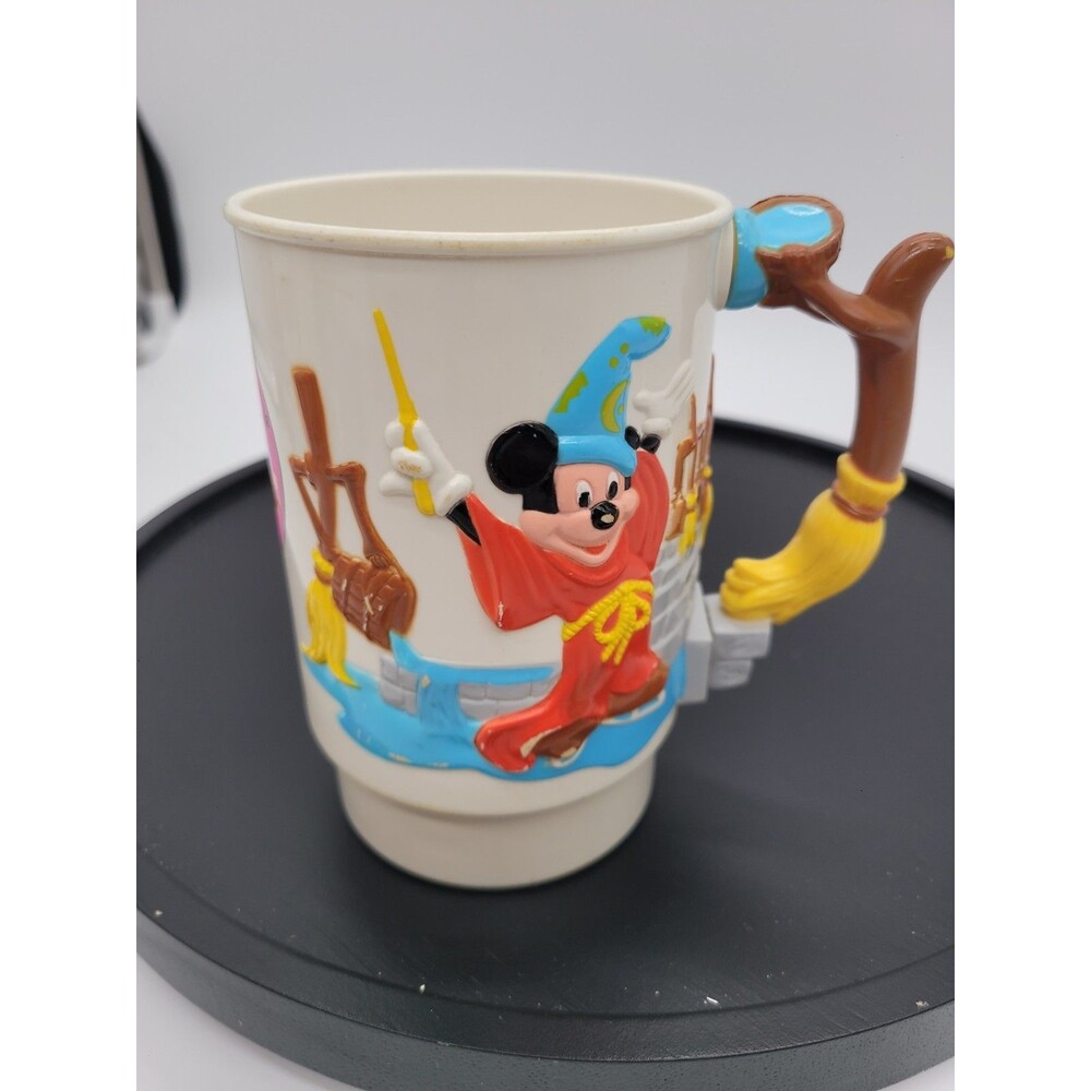 Vintage 1990 Walt Disney World On Ice Super 3-D Mickey Mouse Mug Sorcerer Wizard - Picture 5 of 11